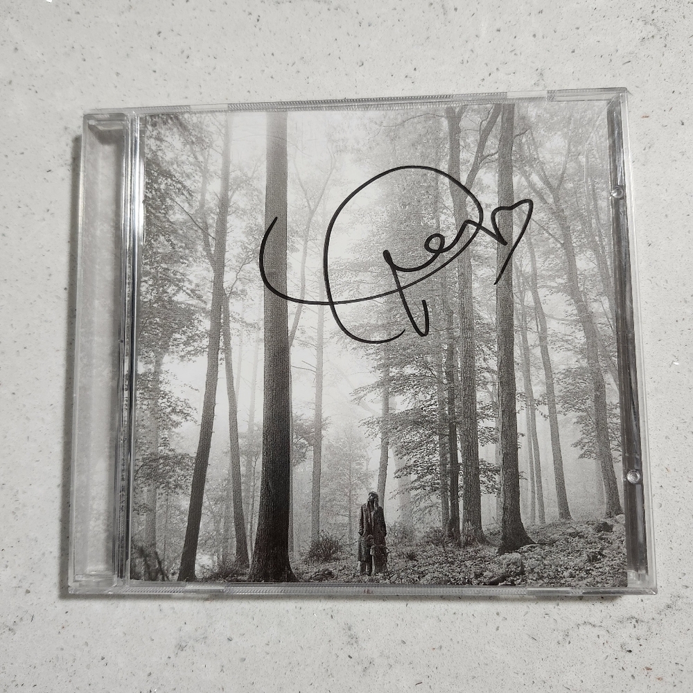 Taylor Swift Signed Folklore CD With Heart